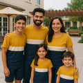 Friends/Family Group T-Shirt Set – Mustard White NavyBlue Set
