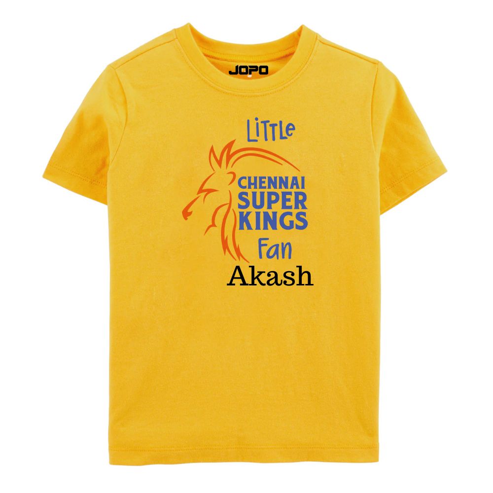 Little Chennai Super Kings Fan Jersey – Kids' CSK Cricket Kit