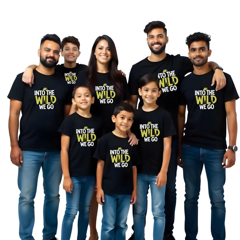 Into the Wild we go Group Family Tshirts for Vacation