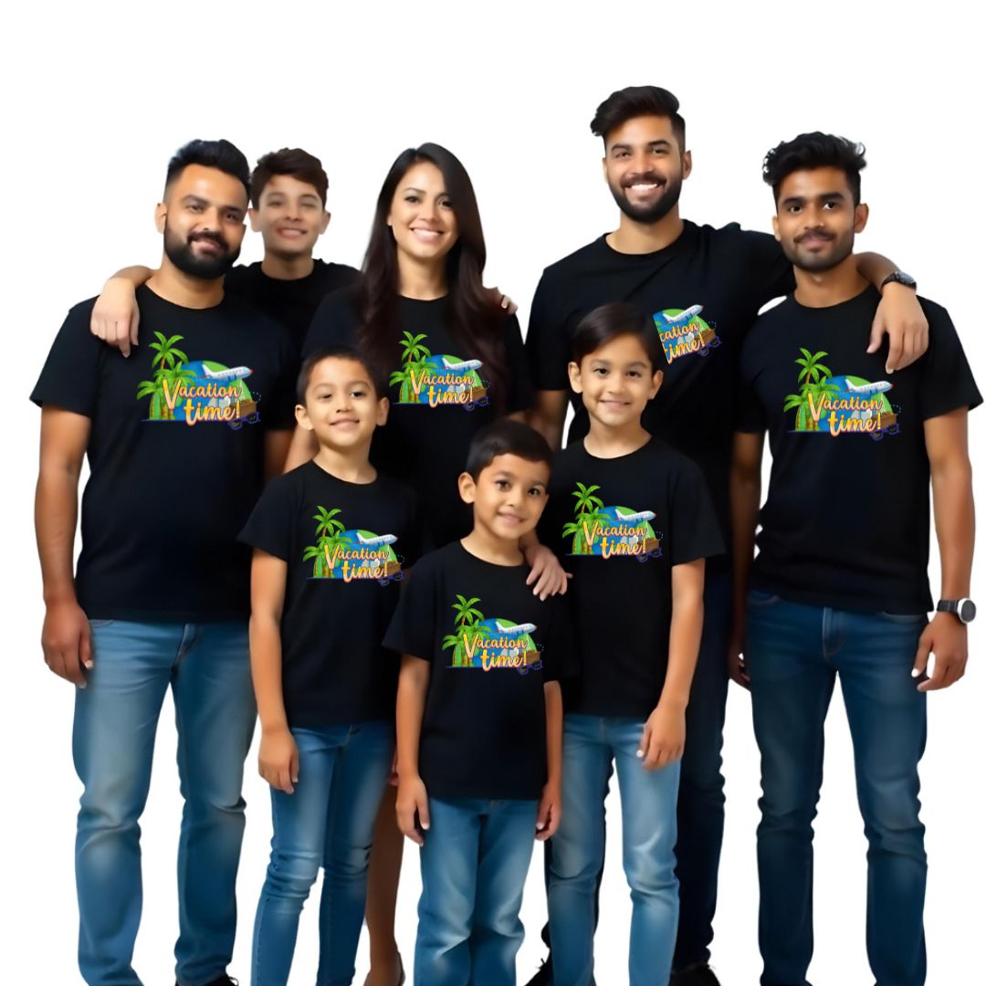 Vacation Time Printed Matching Group T-Shirts