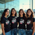 Wander Often Printed Group T-Shirts - Black for Girls