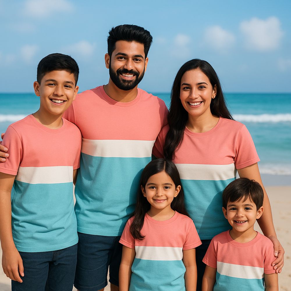 Friends/Family Group T-Shirt Set – Pastel Colour Block